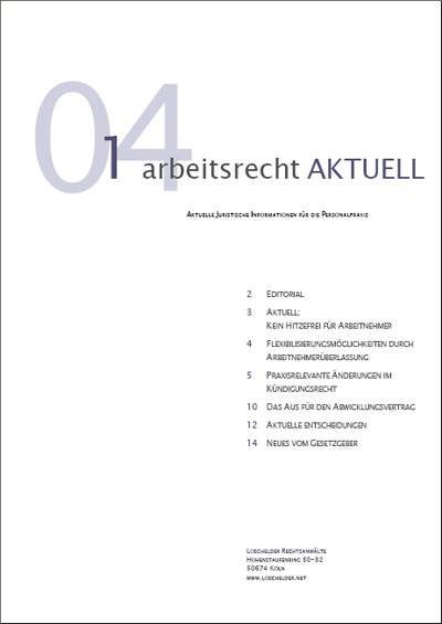 Loschelder Rechtsanwälte - DetailsAktuell Ausgabe 01.2004