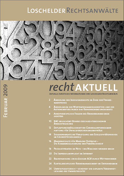 Loschelder Rechtsanwälte - RechtAktuell Ausgabe 02.2009
